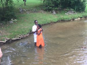 Tori Kariuki baptized at Steel's Creek